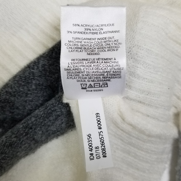 Express Mock Neck Color Block Striped Sweater - Picture 5 of 6